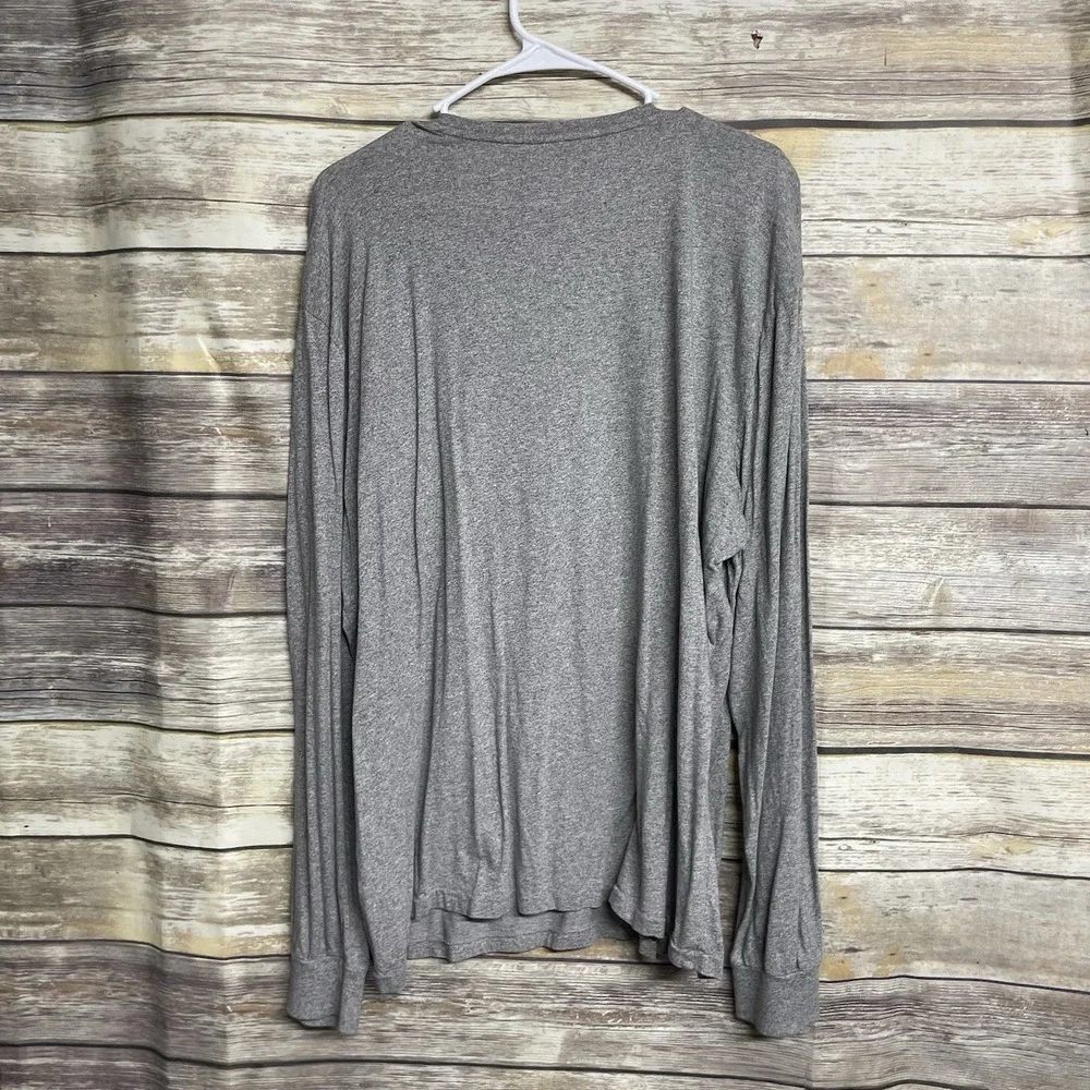 Polo Ralph Lauren Grey Long Sleeve‎ T-Shirt Pullover Mens Size XXL Preppy